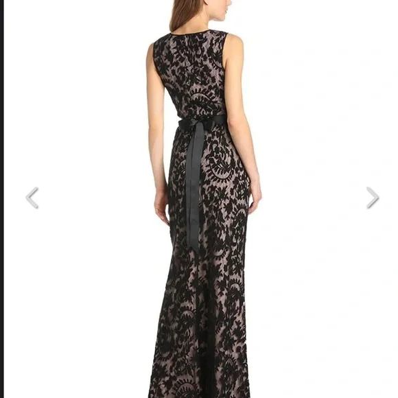 Adrianna Papell Women's Black Long Dress Wedding Guest Evening Gown size 4 - Picture 2 of 15